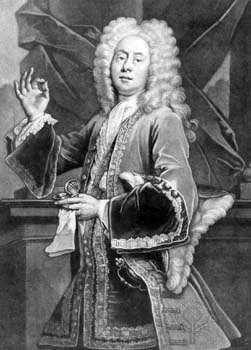 Colley Cibber as Lord Foppington in The Relapse by John Vanbrugh engraving